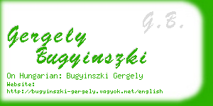gergely bugyinszki business card